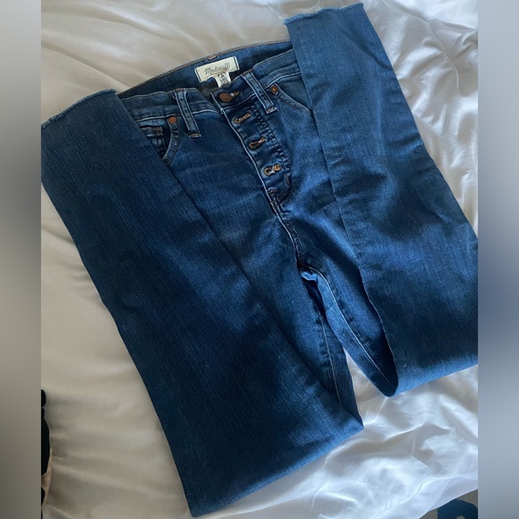 Madewell button fly 10” high rise skinny jeans - Picture 2 of 6
